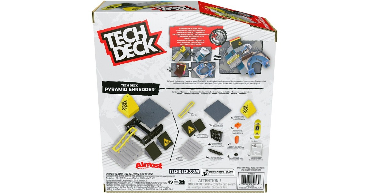 Spin Master Tech Deck X-Connect Starter-Set - Pyramid Shredder Rampenset, Spielfahrzeug(mit einem Fingerboard)