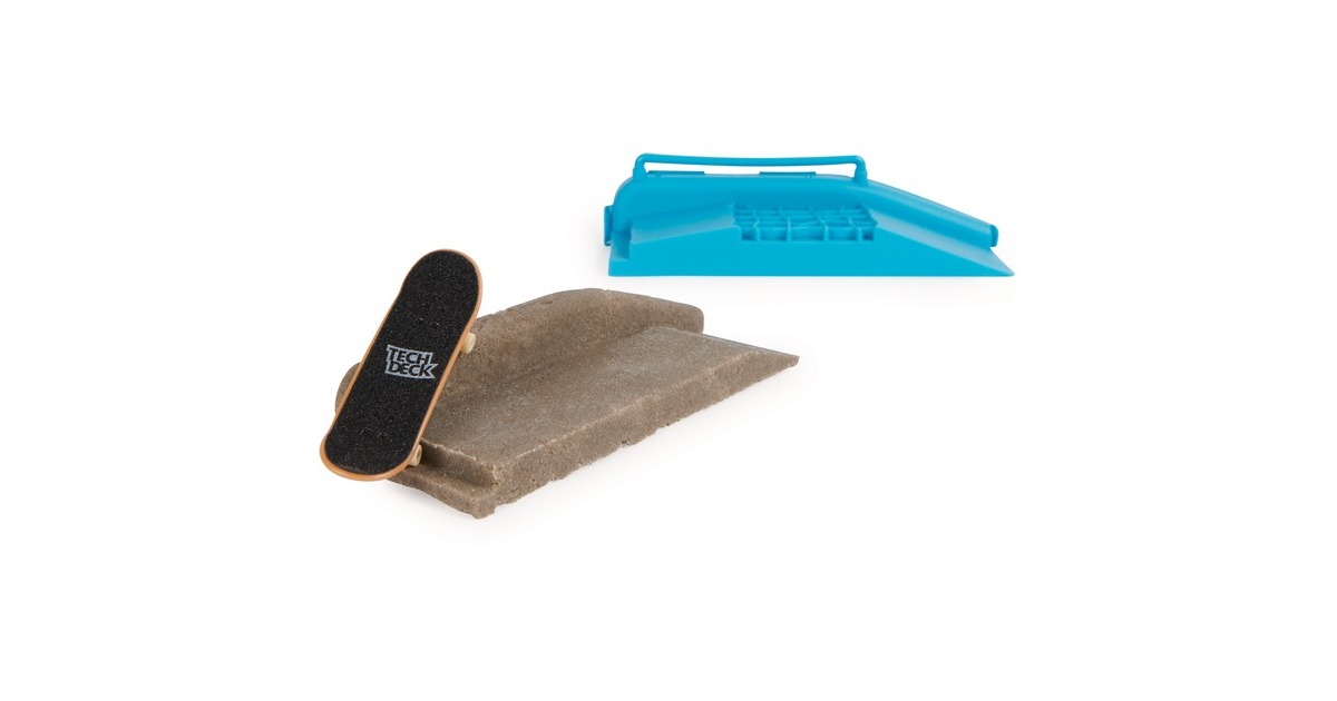 Spin Master Tech Deck - Concrete Fingerboard-Rampe zum Selberbauen, Spielfahrzeug(mehrfarbig, aus wiederverwendbarem Beton, mit Fingerboard)
