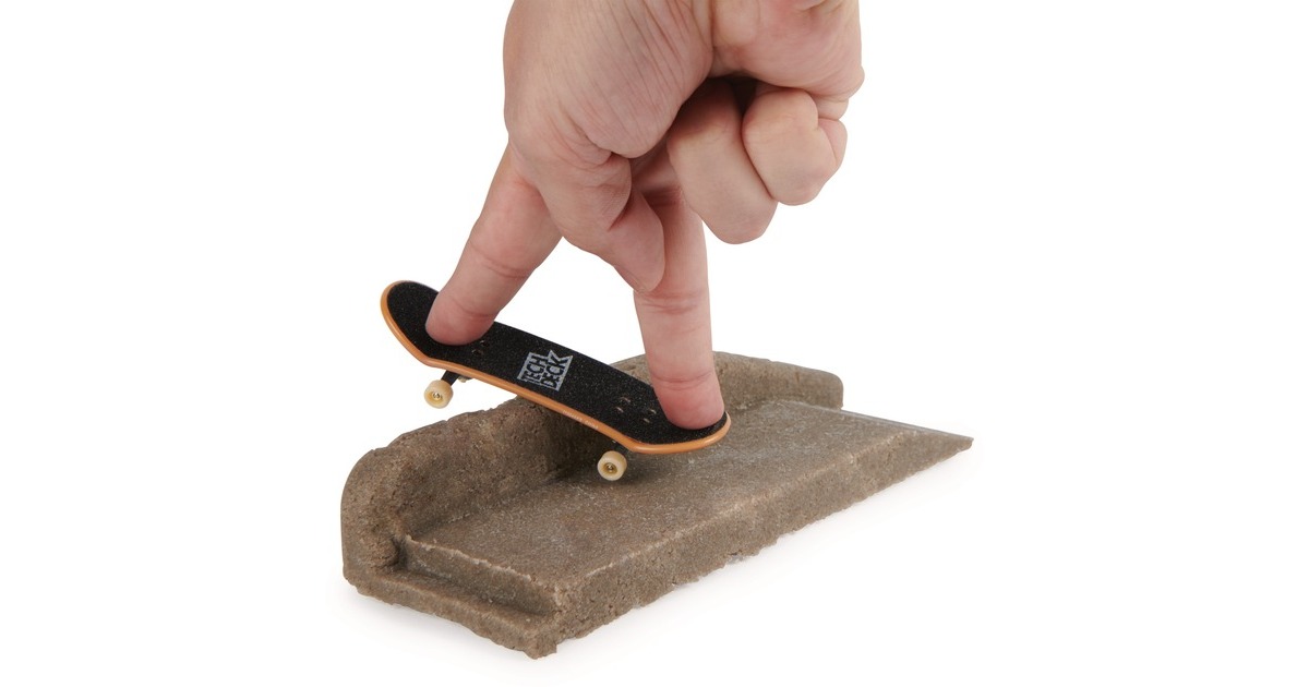Spin Master Tech Deck - Concrete Fingerboard-Rampe zum Selberbauen, Spielfahrzeug(mehrfarbig, aus wiederverwendbarem Beton, mit Fingerboard)