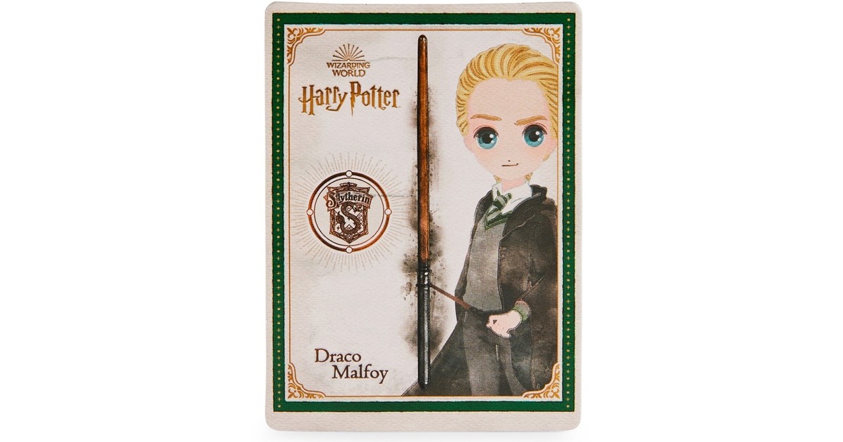 Spin Master Wizarding World Harry Potter, Draco Malfoy Spellbinding-Zauberstab, Rollenspiel(braun/schwarz, mit Zauberspruch-Karte)