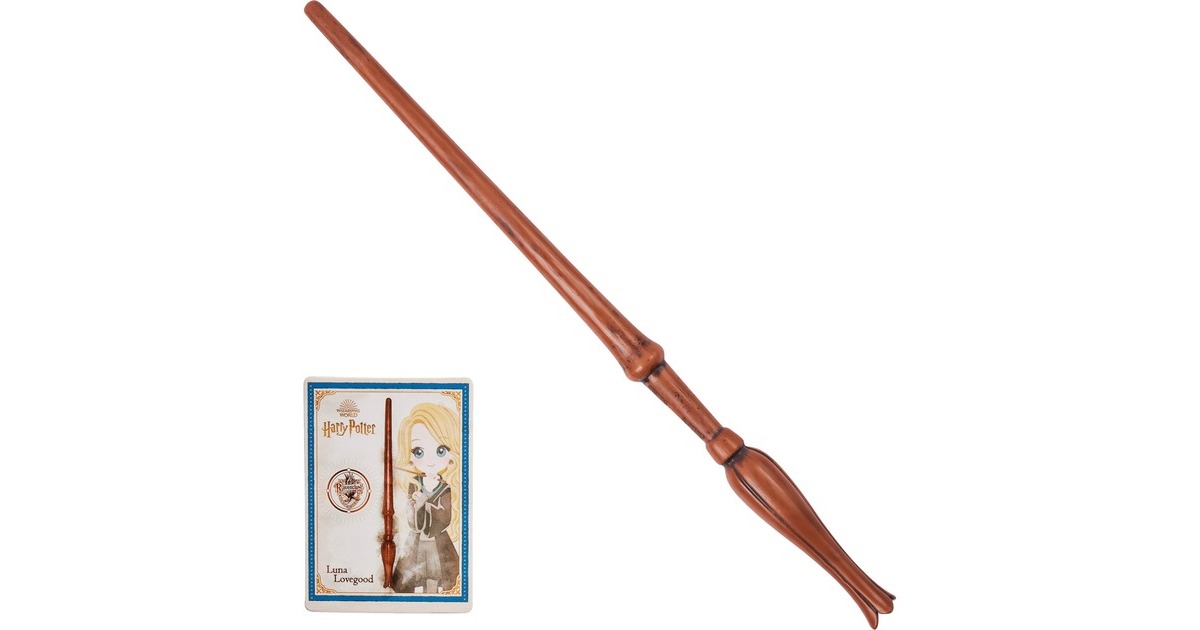 Spin Master Wizarding World Harry Potter, Luna Lovegood Zauberstab, Rollenspiel(mit Zauberspruch-Karte)