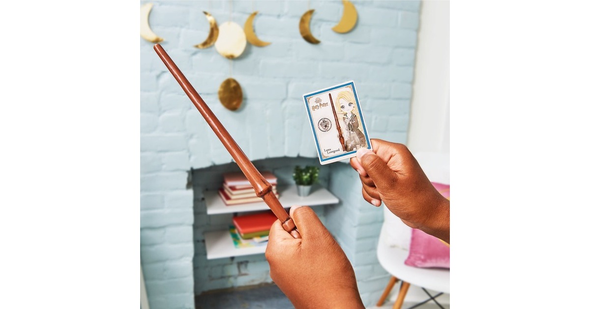 Spin Master Wizarding World Harry Potter, Luna Lovegood Zauberstab, Rollenspiel(mit Zauberspruch-Karte)