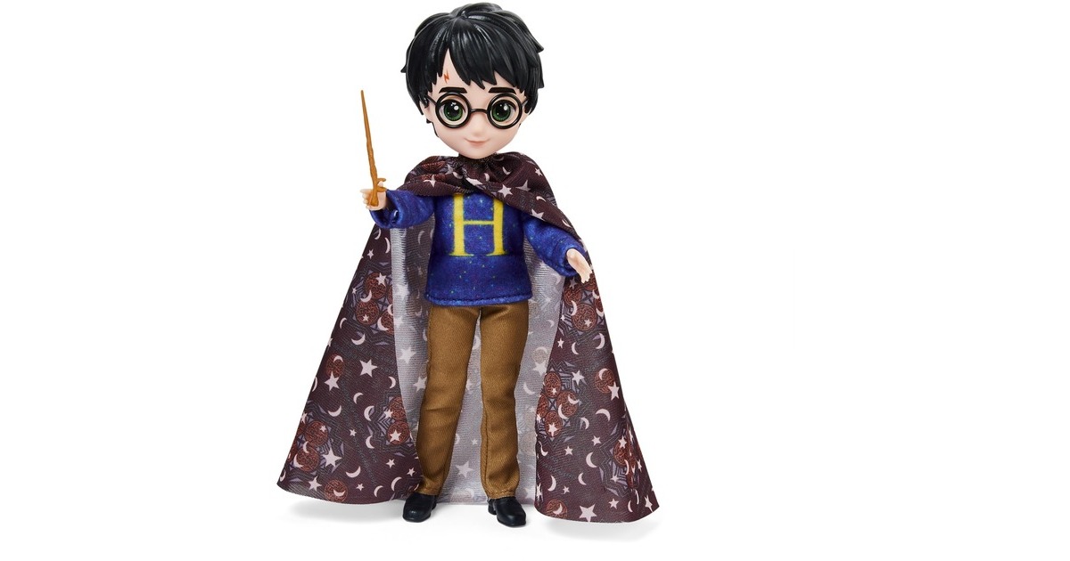 Spin Master Wizarding World Harry Potter - Geschenkset mit Harry Potter-Puppe, Spielfigur(ca. 20,3 cm groß, inkl. Besen, Tarnumhang und weiterem Zubehör)