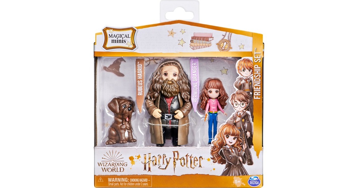 Spin Master Wizarding World Harry Potter - Hermine Granger und Rubeus Hagrid, Spielfigur(7,6 cm Sammelfiguren)