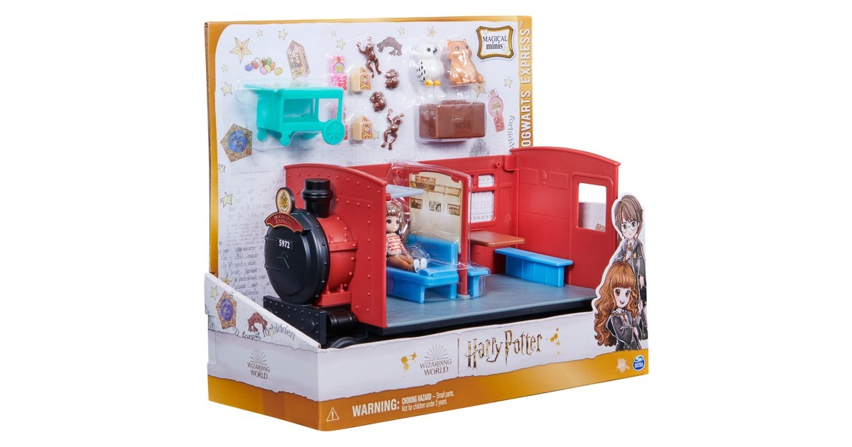 Spin Master Wizarding World Harry Potter - Hogwarts Express Zug Spielset, Spielfigur(mit Hermine Granger und Harry Potter-Sammelfiguren)