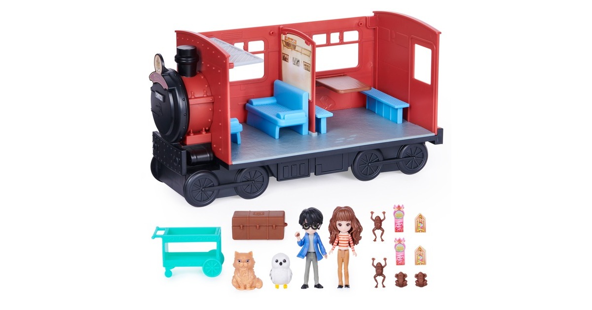 Spin Master Wizarding World Harry Potter - Hogwarts Express Zug Spielset, Spielfigur(mit Hermine Granger und Harry Potter-Sammelfiguren)