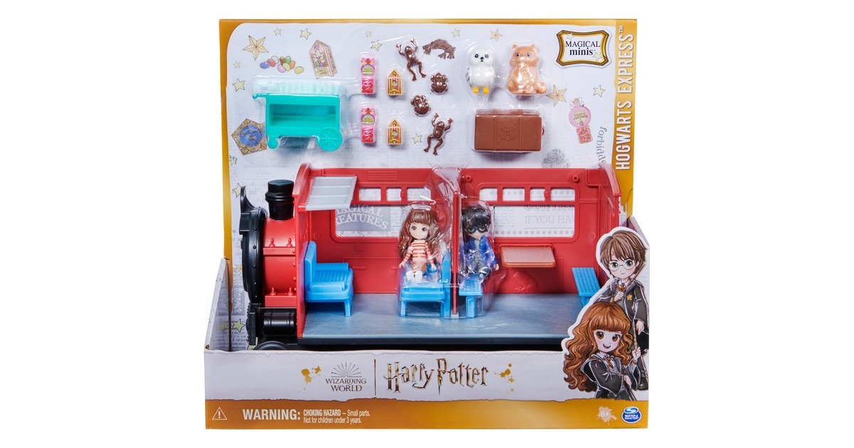 Spin Master Wizarding World Harry Potter - Hogwarts Express Zug Spielset, Spielfigur(mit Hermine Granger und Harry Potter-Sammelfiguren)