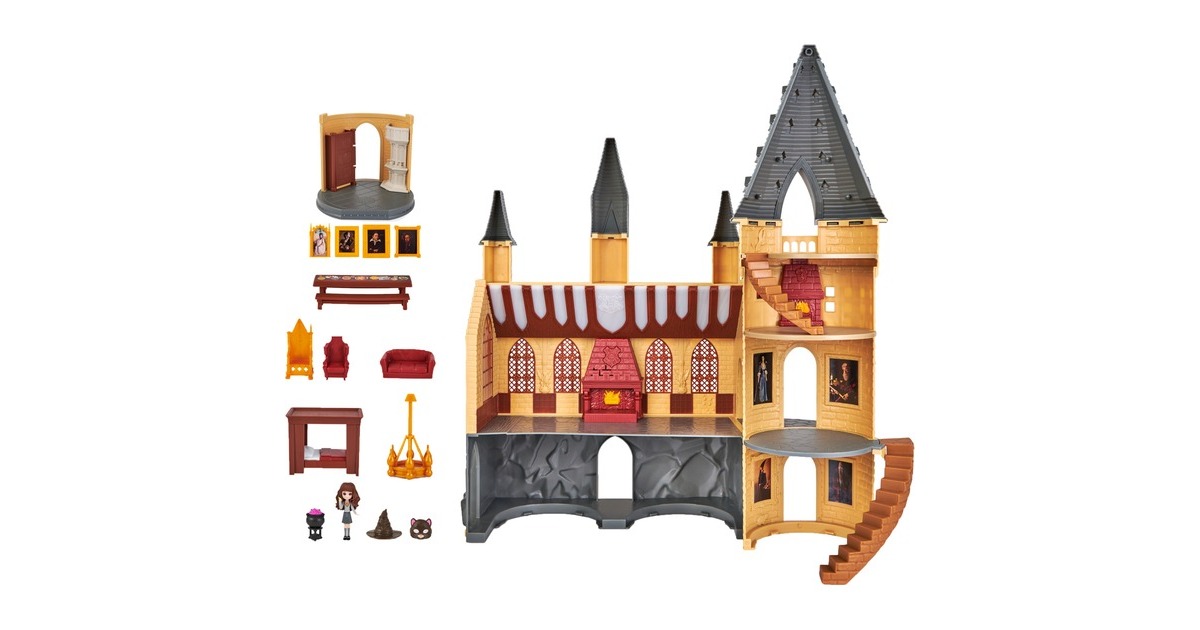 Spin Master Wizarding World Harry Potter - Hogwarts Schloss Spielset mit Licht und Sound, Spielfigur