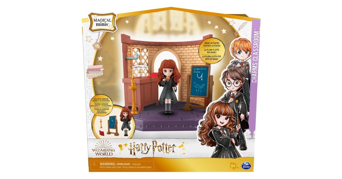 Spin Master Wizarding World Harry Potter - Hogwarts Zauberkunst Klassenzimmer Spielset, Spielfigur(mit exklusiver Hermine Granger Sammelfigur)