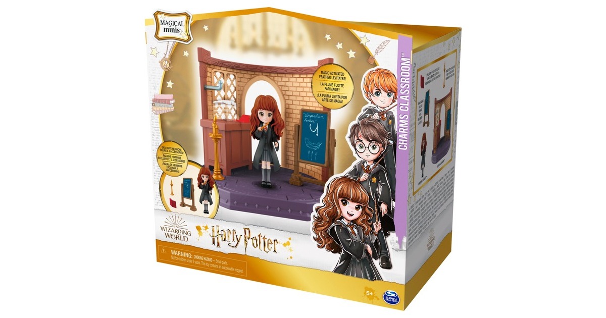 Spin Master Wizarding World Harry Potter - Hogwarts Zauberkunst Klassenzimmer Spielset, Spielfigur(mit exklusiver Hermine Granger Sammelfigur)