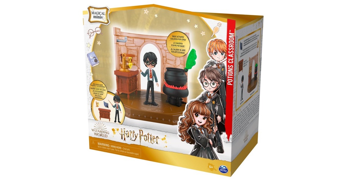 Spin Master Wizarding World Harry Potter - Hogwarts Zaubertränke Klassenzimmer Spielset mit exklusiver Harry Potter Sammelfigur, Spielfigur