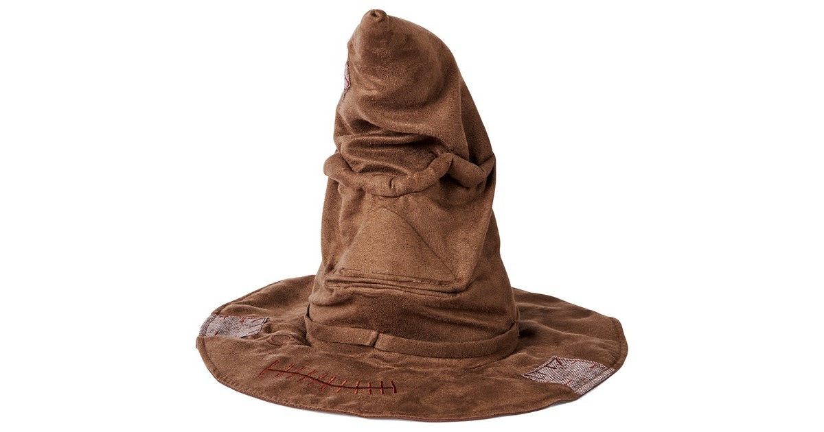 Spin Master Wizarding World Harry Potter - Interaktiver Sprechender Hut, Rollenspiel(braun, Mit Sound)