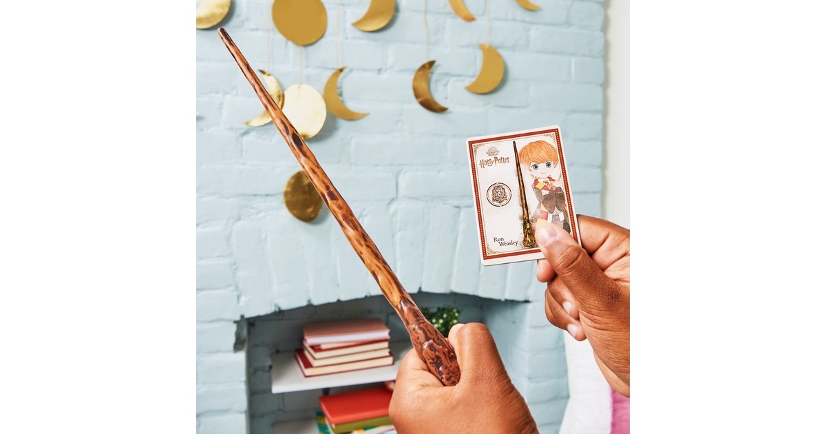 Spin Master Wizarding World Ron Weasley Zauberstab, Rollenspiel(mit Zauberspruch-Karte)