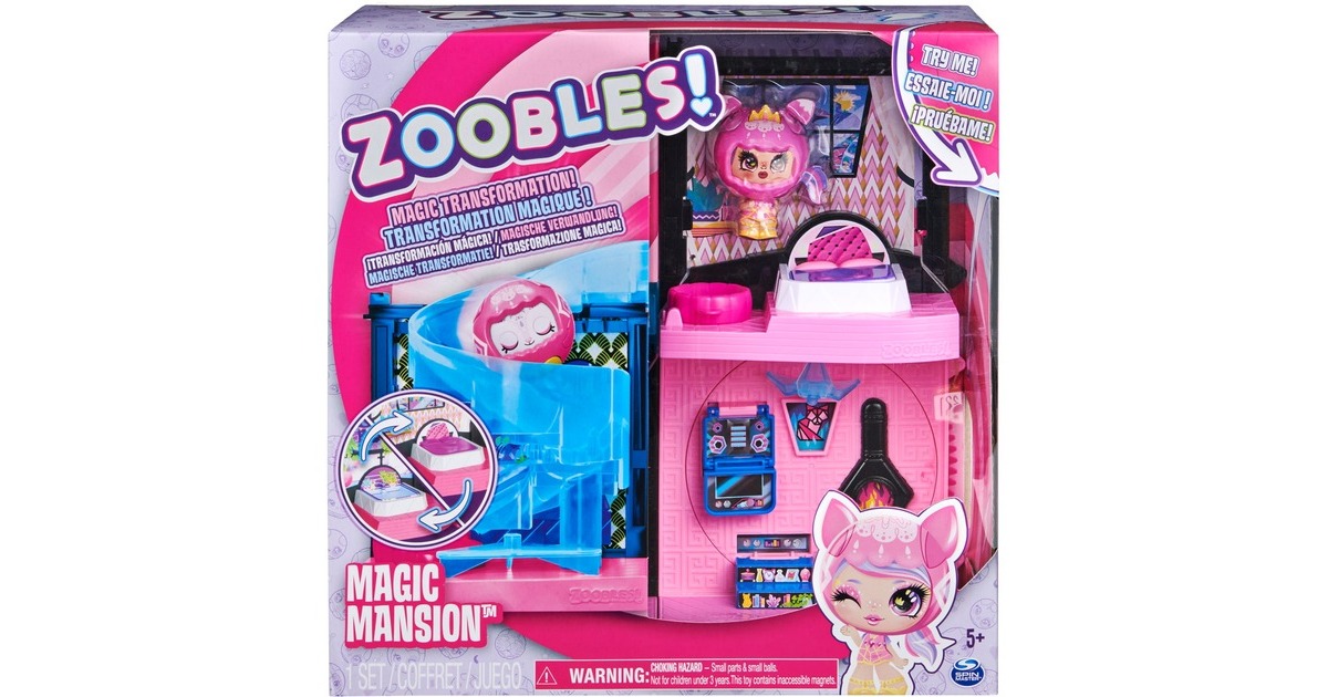 Spin Master Zoobles wandelbares Spielset mit magischer Villa und Z-Girl, Spielfigur