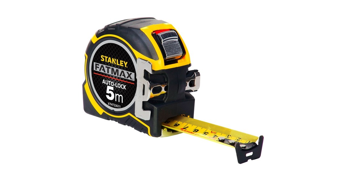 Stanley Bandmaß FatMax PRO Autolock, 5 Meter(schwarz/gelb, 32mm)