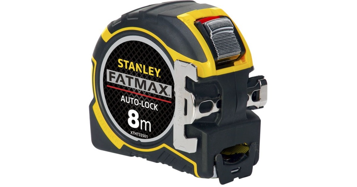 Stanley Bandmaß FatMax PRO Autolock, 8 Meter(schwarz/gelb, 32mm)