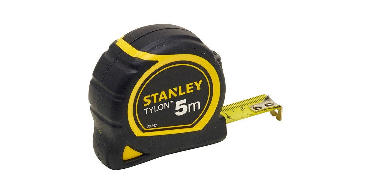 Stanley Bandmaß Tylon, 5 Meter(schwarz/gelb)