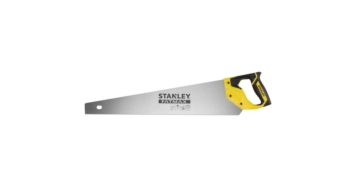 Stanley Handsäge JetCut, grob, Länge 550mm(gelb/schwarz, Holzsäge)