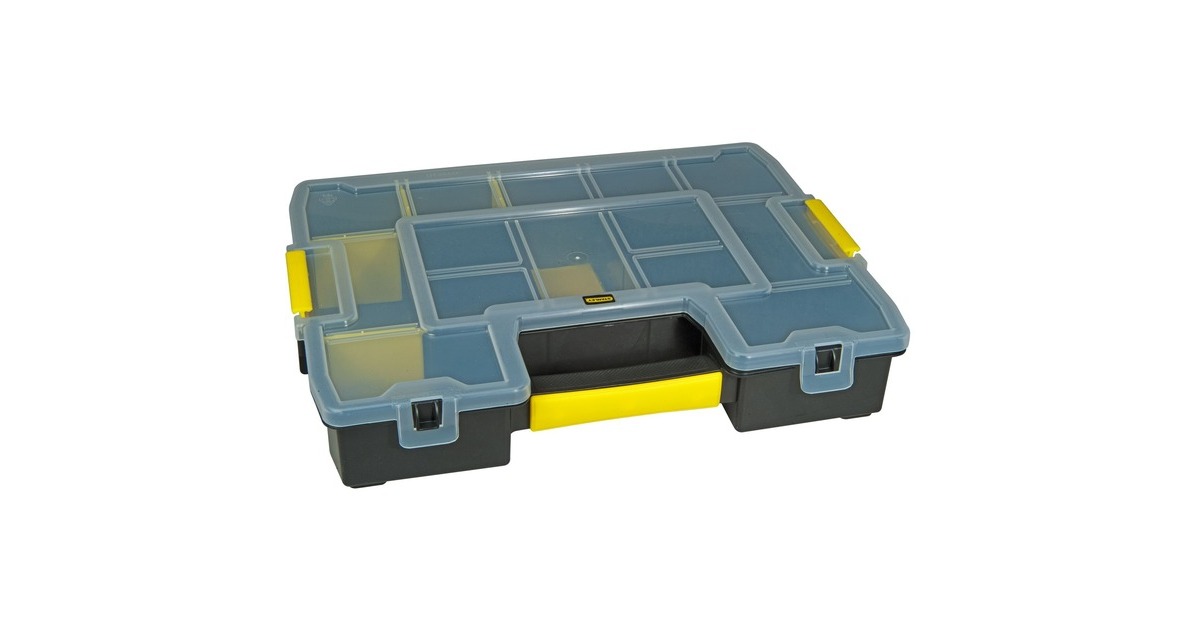 Stanley Organizer SortMaster Junior, Werkzeugkiste(schwarz/gelb, 14 Fächer)