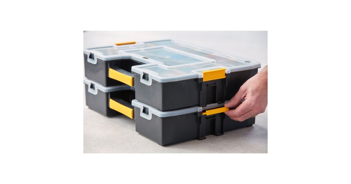 Stanley Organizer SortMaster, Werkzeugkiste(schwarz/gelb, 17 Fächer)