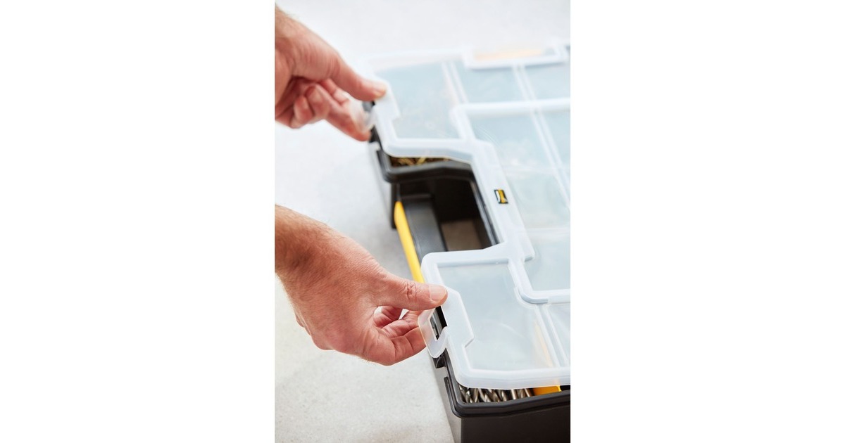 Stanley Organizer SortMaster, Werkzeugkiste(schwarz/gelb, 17 Fächer)
