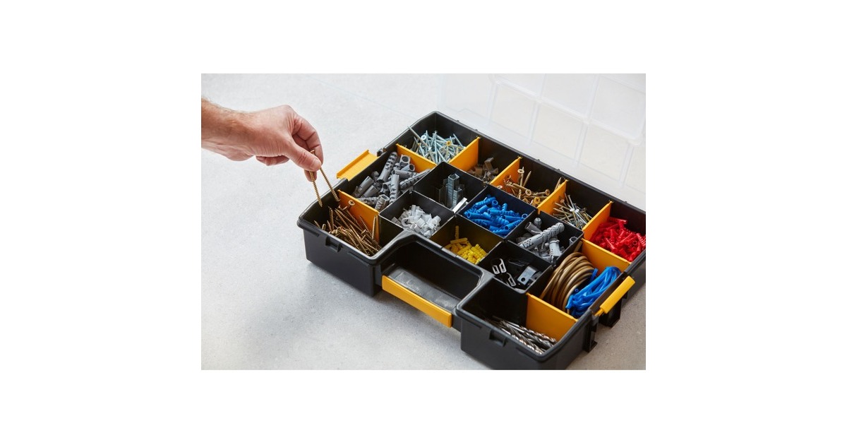 Stanley Organizer SortMaster, Werkzeugkiste(schwarz/gelb, 17 Fächer)