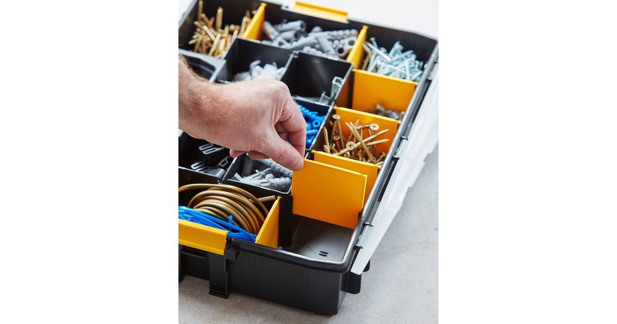 Stanley Organizer SortMaster, Werkzeugkiste(schwarz/gelb, 17 Fächer)