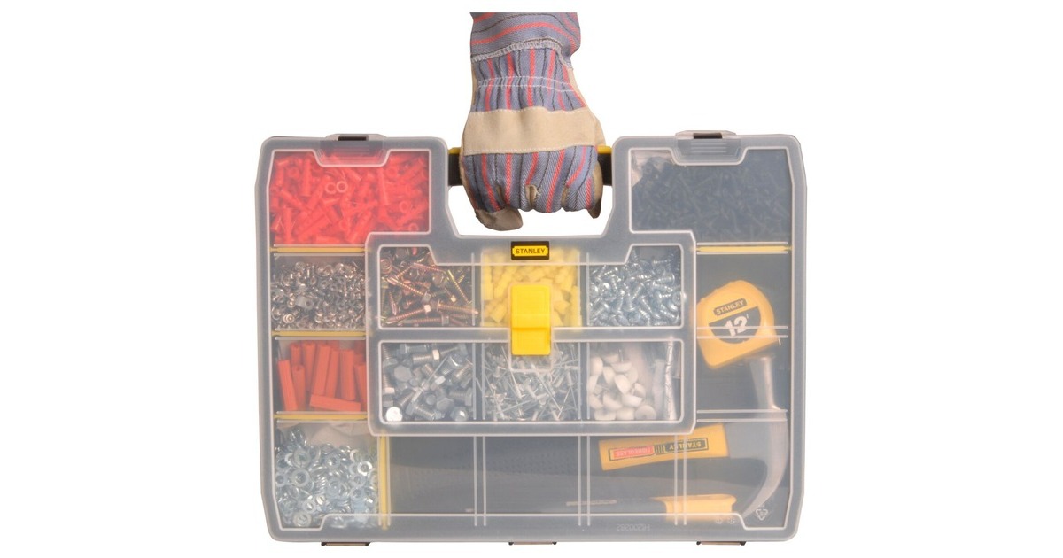 Stanley Organizer SortMaster, Werkzeugkiste(schwarz/gelb, 17 Fächer)