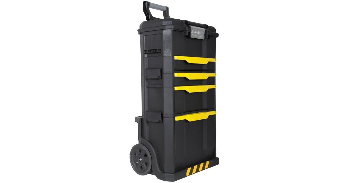 Stanley Rollende Werkstatt 3-in-1, Werkzeugwagen(schwarz/gelb, mit Trolley-Griff) Stanley Rollende Werkstatt 3-in-1, Werkzeugwagen(schwarz/gelb, mit Trolley-Griff)