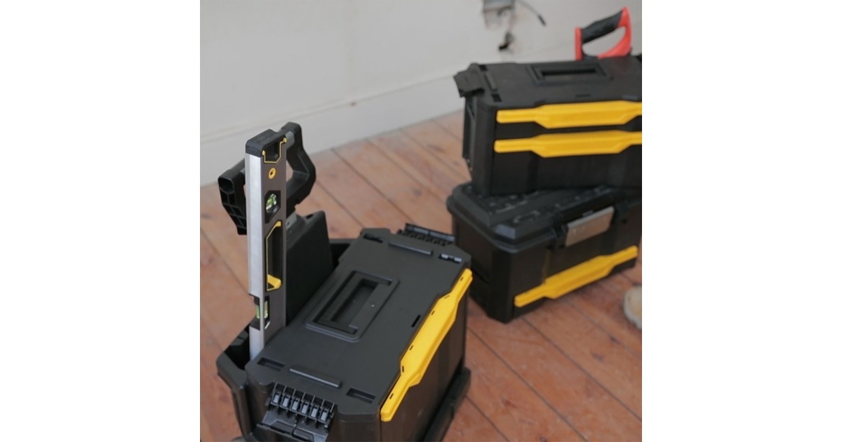 Stanley Rollende Werkstatt 3-in-1, Werkzeugwagen(schwarz/gelb, mit Trolley-Griff)