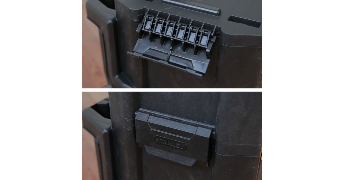 Stanley Rollende Werkstatt 3-in-1, Werkzeugwagen(schwarz/gelb, mit Trolley-Griff)