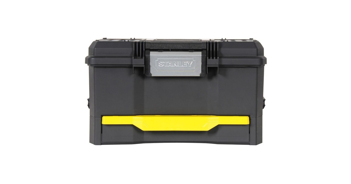 Stanley Rollende Werkstatt 3-in-1, Werkzeugwagen(schwarz/gelb, mit Trolley-Griff)