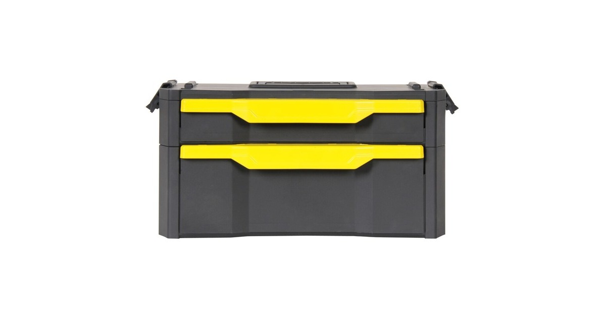 Stanley Rollende Werkstatt 3-in-1, Werkzeugwagen(schwarz/gelb, mit Trolley-Griff)