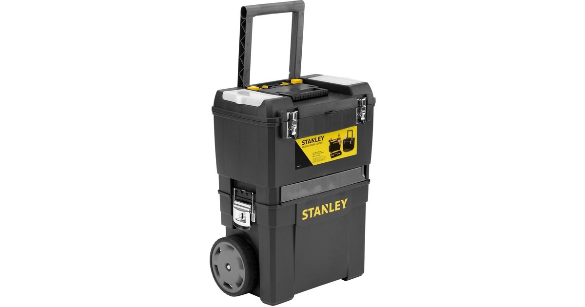 Stanley Rollende Werkstatt, Werkzeugwagen(schwarz/gelb, mit Trolley-Griff) Stanley Rollende Werkstatt, Werkzeugwagen(schwarz/gelb, mit Trolley-Griff)