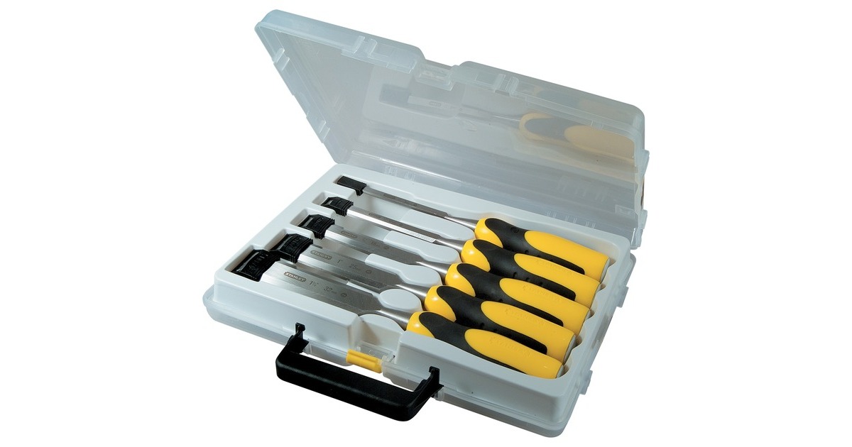 Stanley Stechbeitel-Set Dynagrip, 5-teilig(gelb/schwarz)