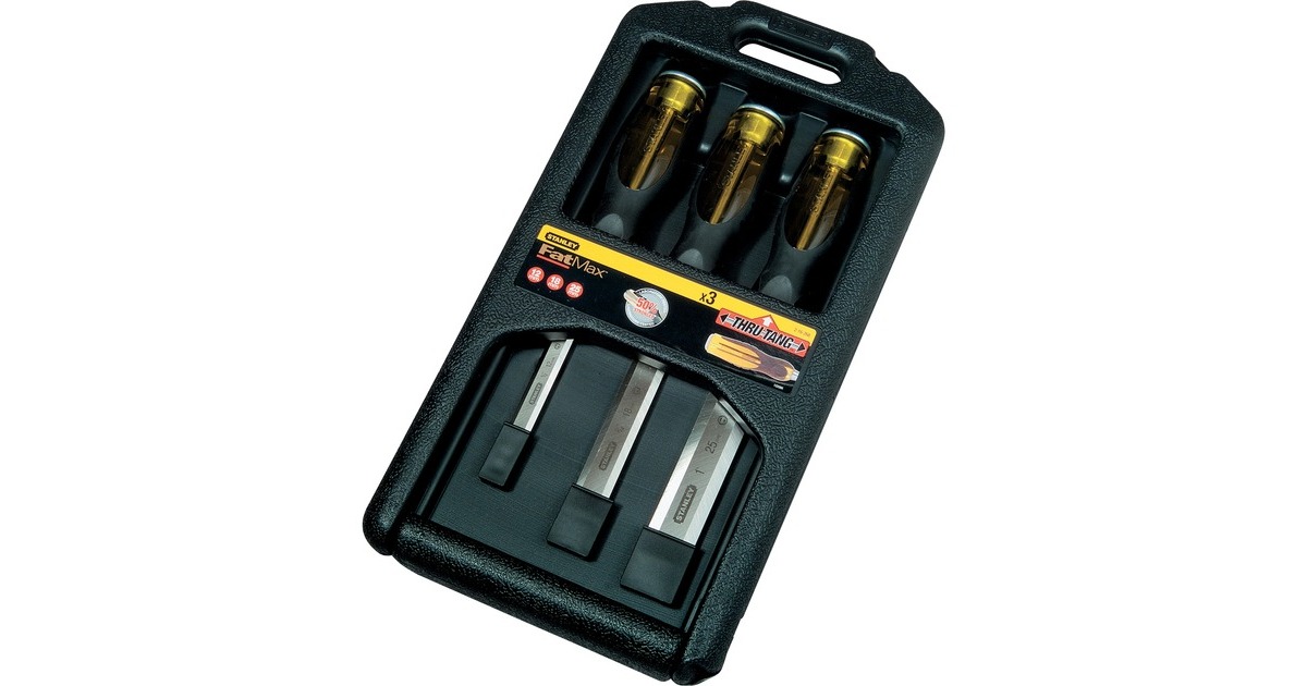 Stanley Stechbeitel-Set FatMax, 3-teilig(gelb/schwarz)