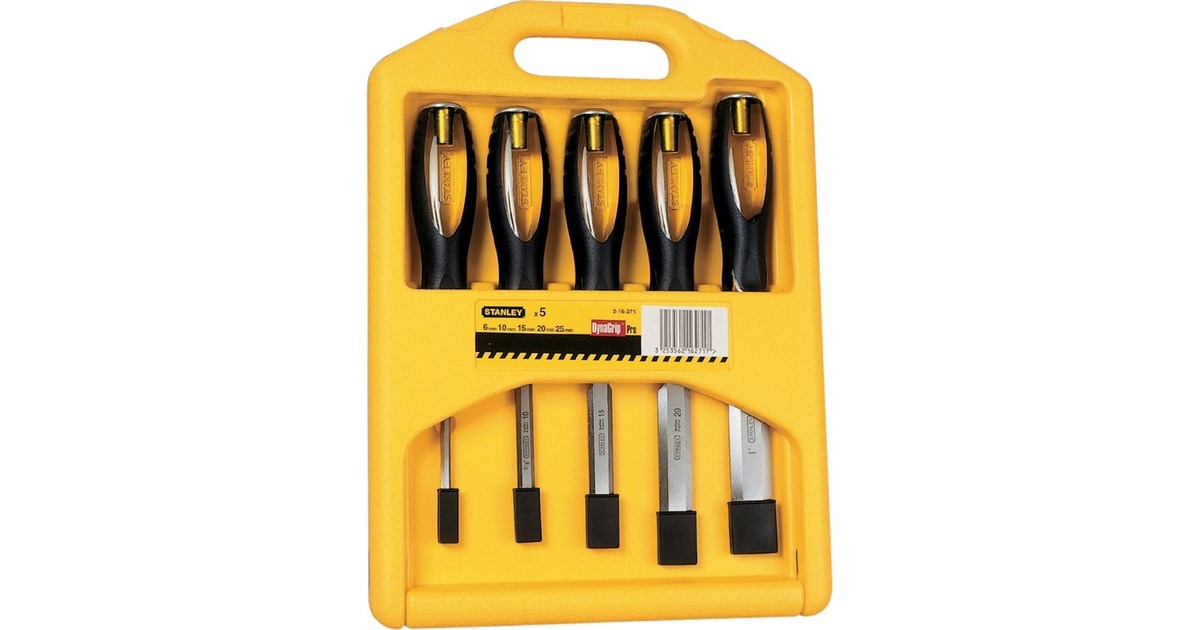 Stanley Stechbeitel-Set FatMax, 5-teilig(gelb/schwarz)