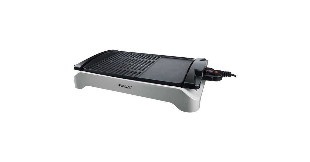 Steba BBQ-Tischgrill VG 101, Elektrogrill(schwarz/silber, 2.000 Watt)