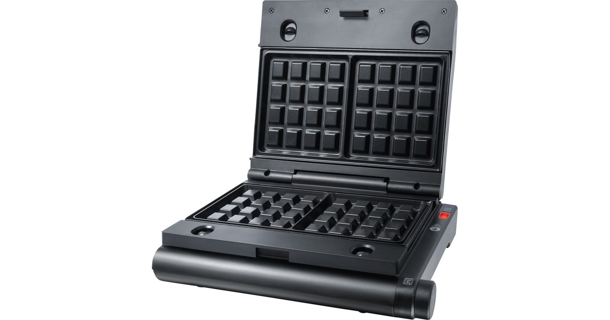 Steba Multi-Snack-Maker 3in1 SG 55, Sandwichmaker(schwarz, 1.100 Watt, mit 3 Platten-Sets, Outlet)