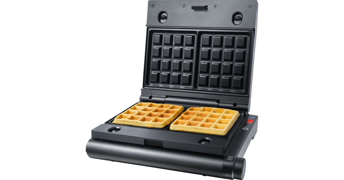 Steba Multi-Snack-Maker 3in1 SG 55, Sandwichmaker(schwarz, 1.100 Watt, mit 3 Platten-Sets, Outlet)