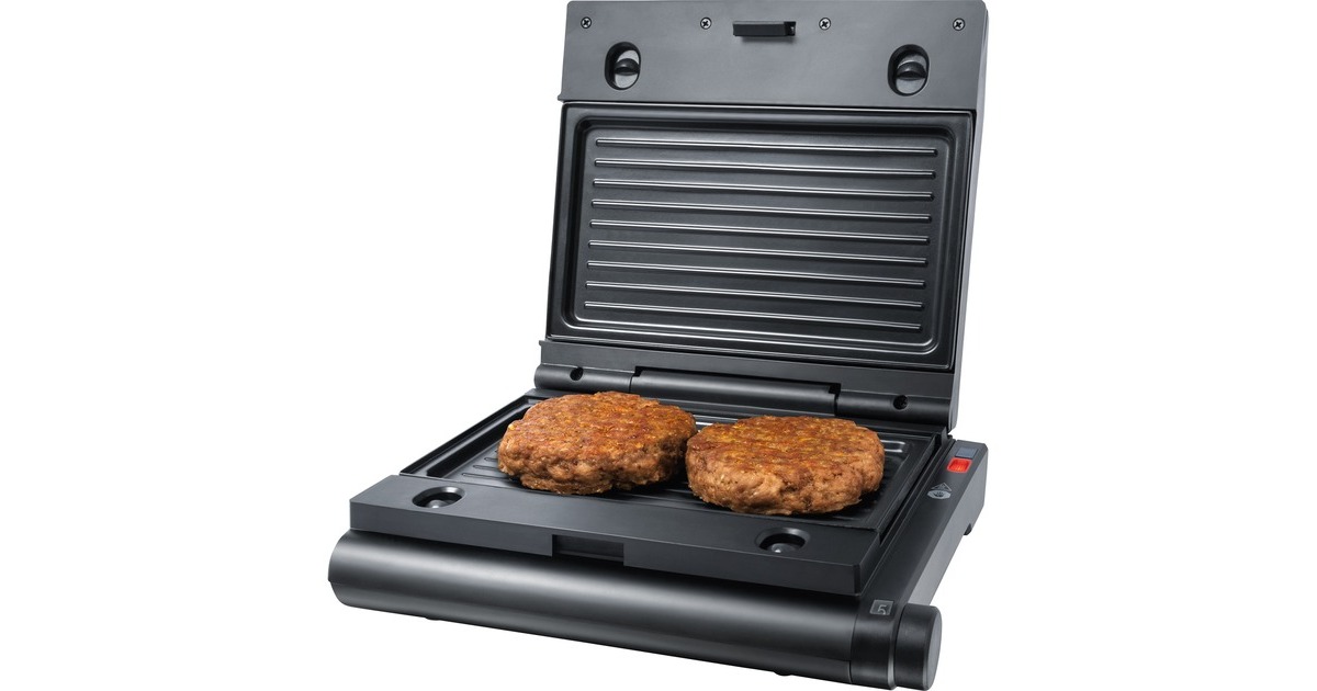 Steba Multi-Snack-Maker 3in1 SG 55, Sandwichmaker(schwarz, 1.100 Watt, mit 3 Platten-Sets, Outlet)