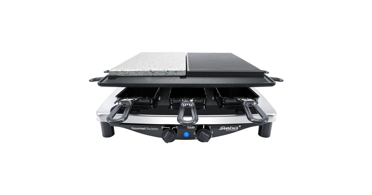 Steba Raclette RC 4 Plus Deluxe Chrom(edelstahl/schwarz)