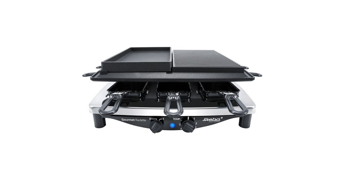 Steba Raclette RC 4 Plus Deluxe Chrom(edelstahl/schwarz)