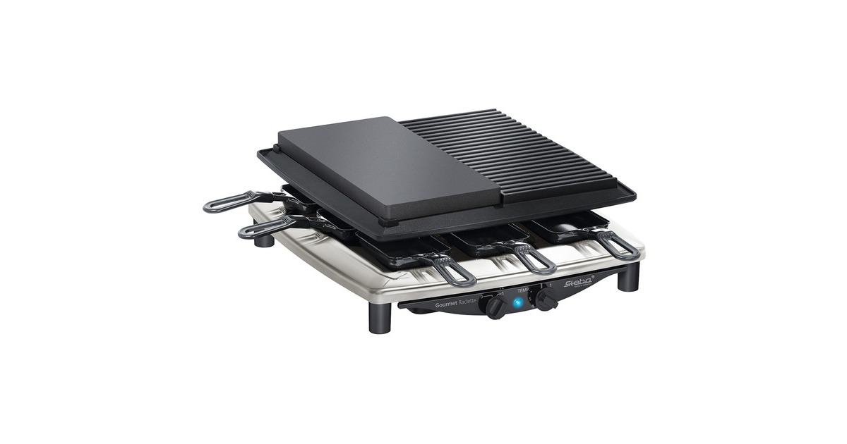 Steba Raclette RC 4 Plus Deluxe Chrom(edelstahl/schwarz)