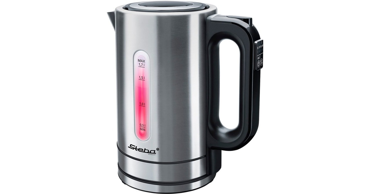 Steba WK 21 Inox, Wasserkocher(inox/schwarz, 1,7 Liter)