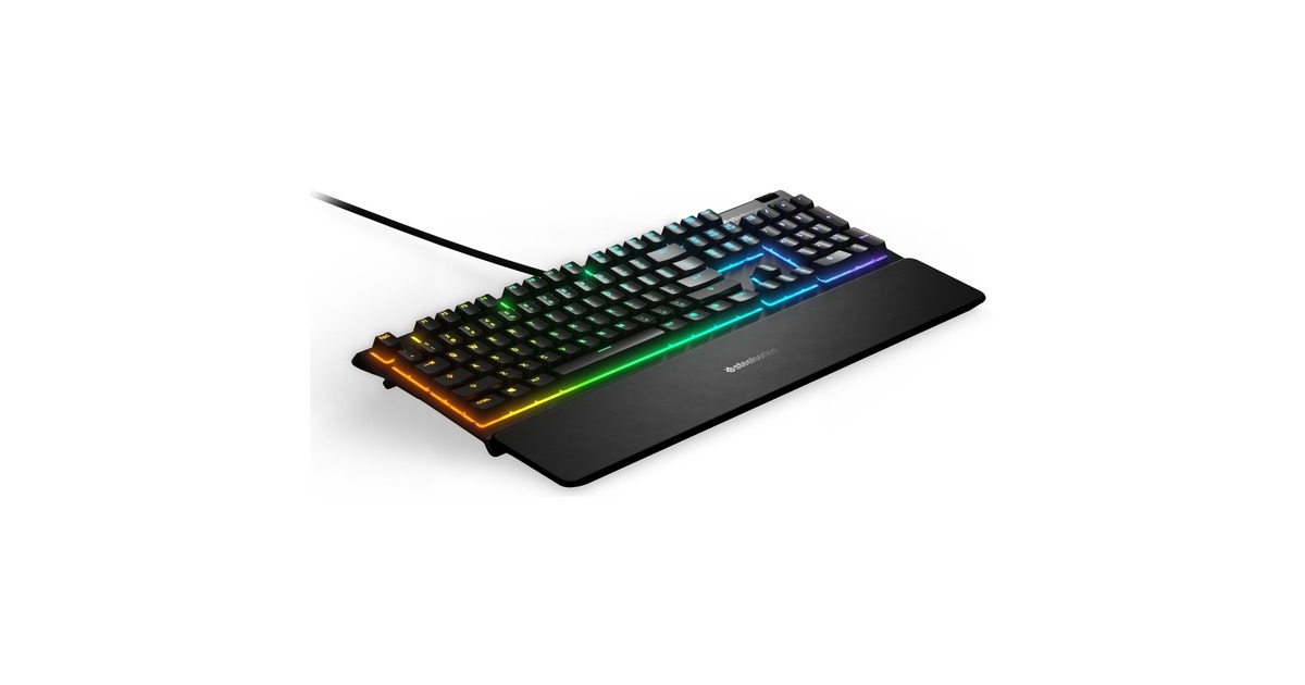 SteelSeries APEX 5, Gaming-Tastatur(schwarz, DE-Layout, Hybrid Mechanical Blue)