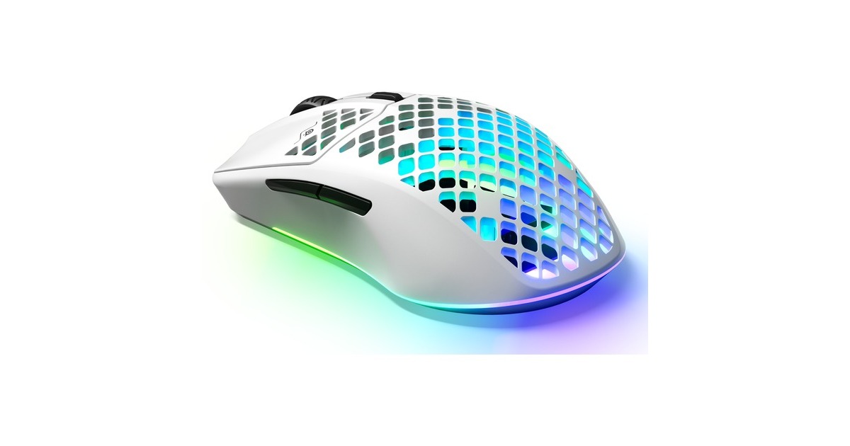 SteelSeries Aerox 3 Wireless Snow 2022, Gaming-Maus(weiß)