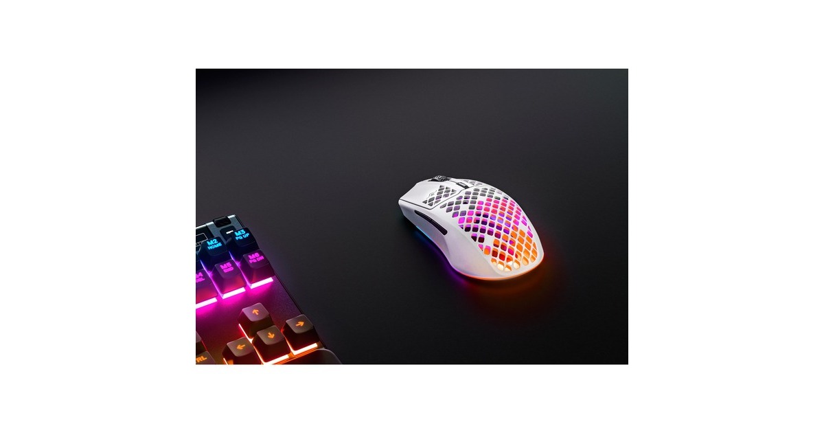 SteelSeries Aerox 3 Wireless Snow 2022, Gaming-Maus(weiß)