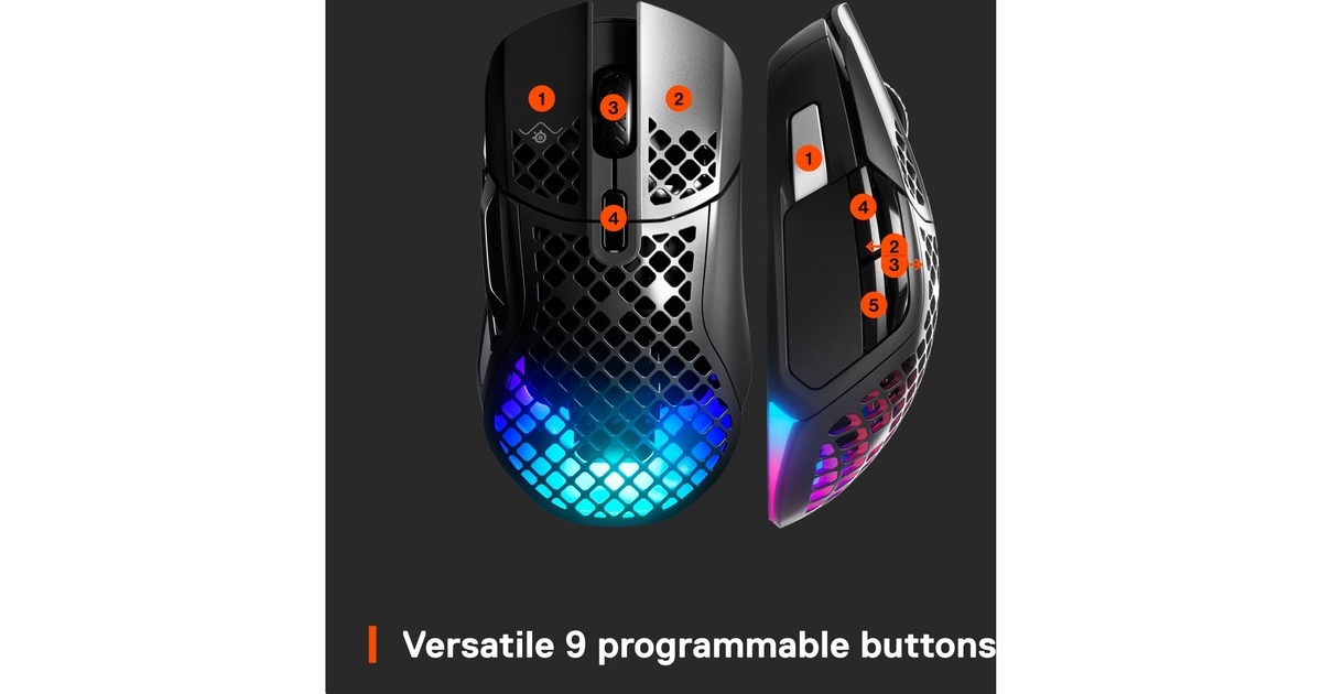 SteelSeries Aerox 5 Wireless, Gaming-Maus(schwarz, Outlet) SteelSeries Aerox 5 Wireless, Gaming-Maus(schwarz, Outlet)