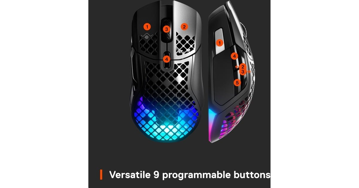 SteelSeries Aerox 5 Wireless, Gaming-Maus(schwarz)